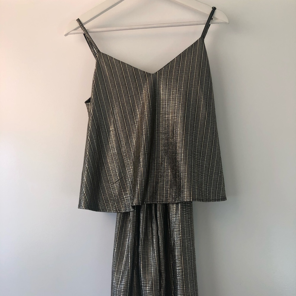 Jack by BB Dakota Metallic Show Biz Romper NWT